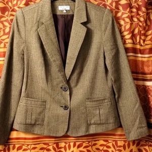 Brown wool Covington Blazer size 14